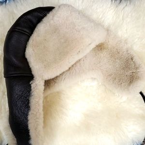 Zavelio B-3 Sheepskin Shearling  Aviator Hat